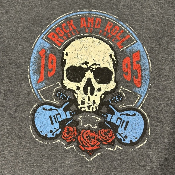 Rock and Roll Hall of Fame Grey T-Shirt with Skull Logo - 2XL - Picture 3 of 7